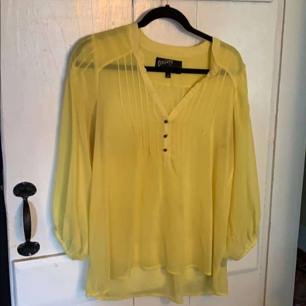 Oxford and Regent yellow blouse